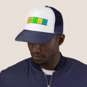 Casquette de nom de table périodique Travis (En situation)