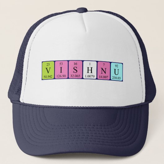 Casquette de nom de table périodique Vishnu (Devant)