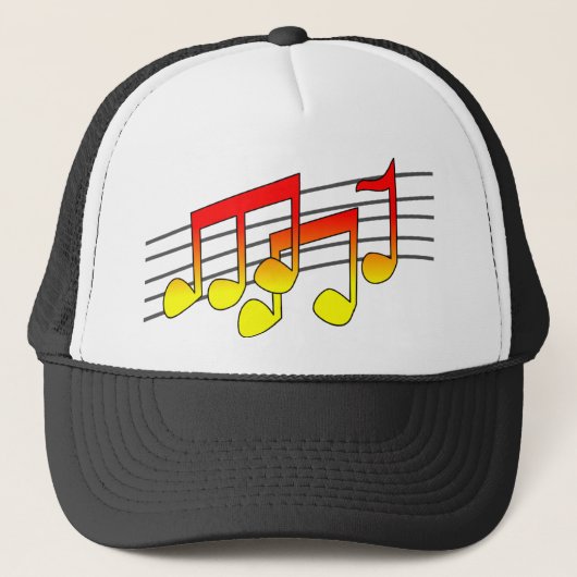 casquette de notes de musique (Devant)