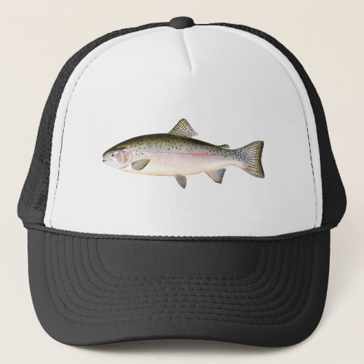 Casquette de pêche - poisson de truite arc-en-ciel (Devant)