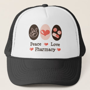 Casquette de pharmacie d'amour de paix