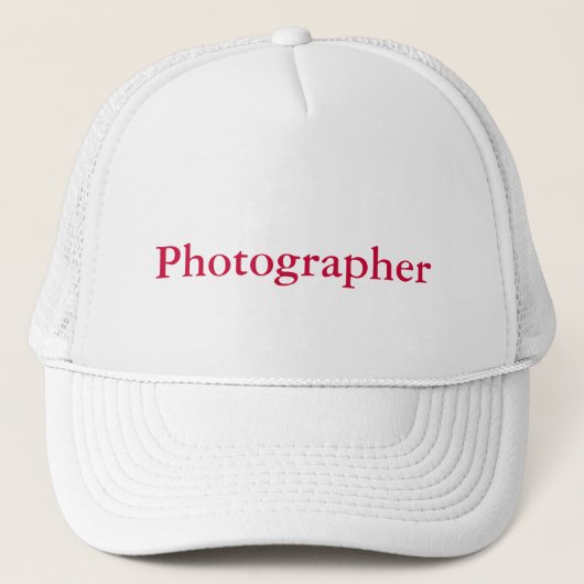 Casquette de photographe (Devant)