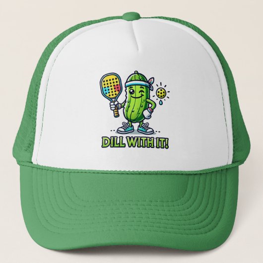 Casquette de Pickleball - Cute Cartoon Pickle avec (Devant)