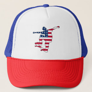 Casquette de planches à drapeau américain