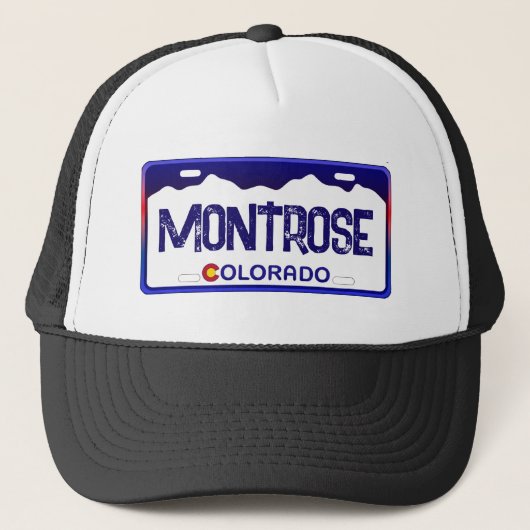 Casquette de plaque d'immatriculation bleu Montros (Devant)