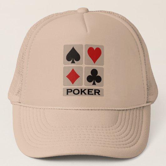 Casquette de poker - choisissez la couleur (Devant)