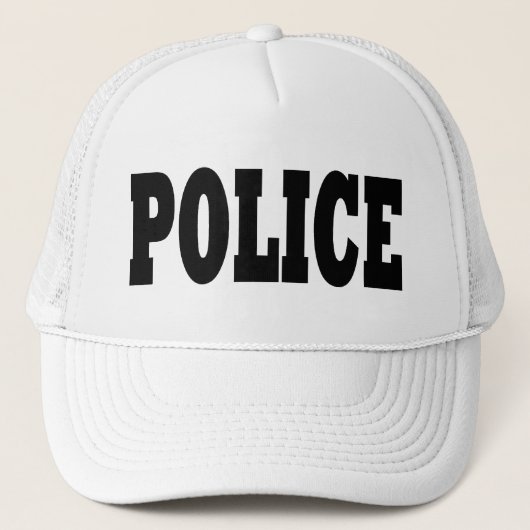 Casquette de police - texte noir (Devant)