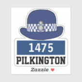 Casquette de police WPC avec Sticker de nom et de  (Feuille)