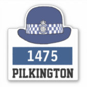 Casquette de police WPC avec Sticker de nom et de  (Devant)