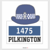 Casquette de police WPC avec Sticker de nom et de (Feuille)