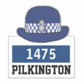 Casquette de police WPC avec Sticker de nom et de (Devant)