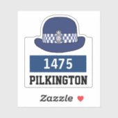 Casquette de police WPC avec Sticker de nom et de  (Feuille)