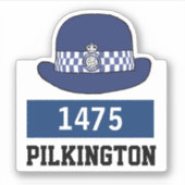 Casquette de police WPC avec Sticker de nom et de  (Devant)