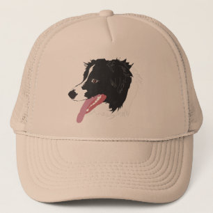 Casquette de portrait de border collie