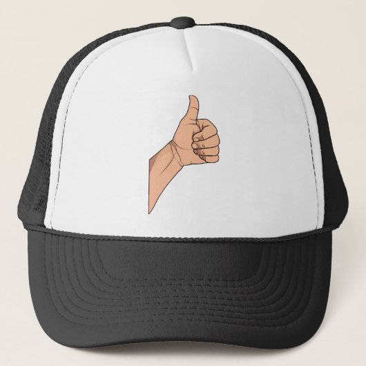 Casquette de pouces/faisant de l'auto-stop le geste de signe (Devant)