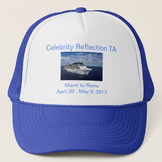 Casquette de réflexion de célébrité dans le bleu (Devant)