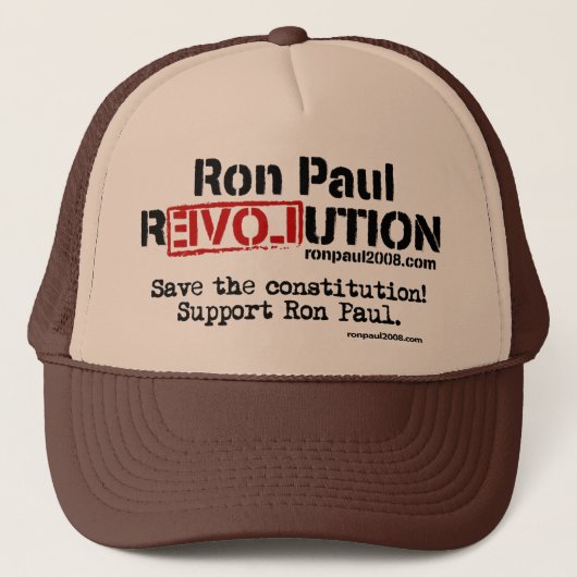 Casquette de révolution de Ron Paul (Devant)