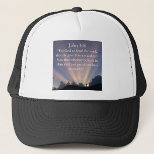 Casquette de routier avec verset biblique Jean 3:1