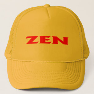 Casquette de routier en mousse rouge jaune Zen