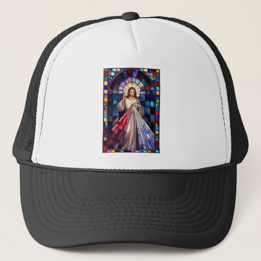 Casquette de routier Jésus miséricorde divine (Devant)