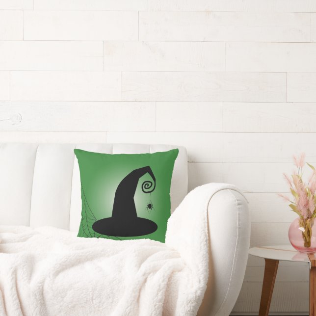 Casquette de sorcière avec Coussin d'Halloween ver (Canapé)