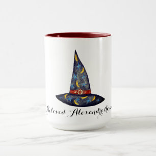 Casquette de sorcière noire, Étoiles Halloween Mug