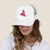 Casquette de sorcière rose (En situation)