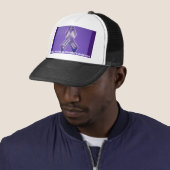 Casquette de soutien d'Alzheimer (En situation)
