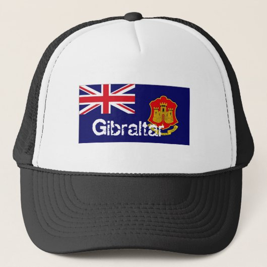 Casquette de souvenir de drapeau du Gibraltar (Devant)