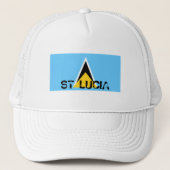 Casquette de souvenir de drapeau du St Lucia (Devant)