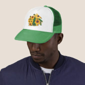 Casquette de style brosse de tournesol jaune (En situation)