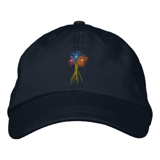 Casquette de Sun. Groupe de fleur. Marguerites (Devant)