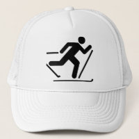 Casquette de symbole de ski de pays croisé