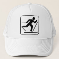 Casquette de symbole de ski de pays croisé