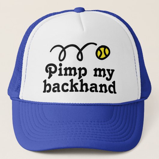 Casquette de tennis avec slogan drôle et balle reb (Devant)