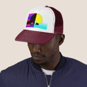 Casquette de Trucker à Profil Double Couleur – Art (En situation)
