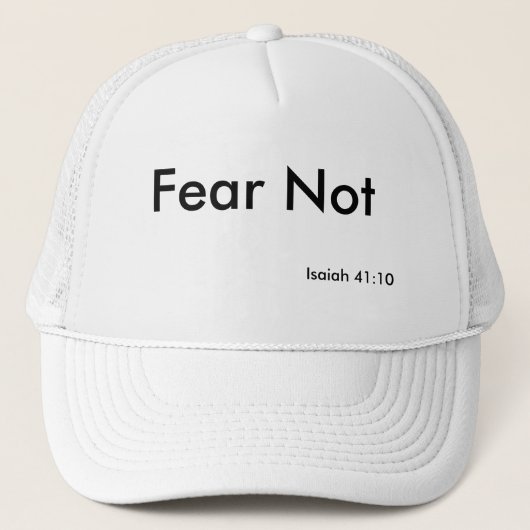 Casquette de vers de bible de crainte pas (Devant)