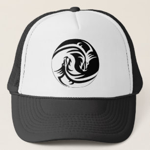 Casquette de Yin Yang de dragon