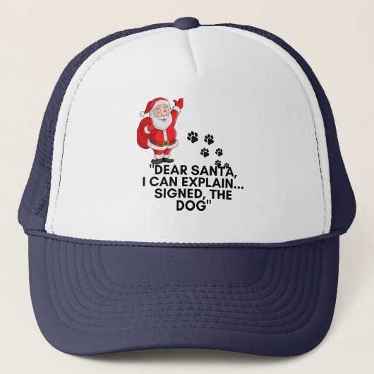 Casquette Dear Santa I Can Explain Funny Dog Christmas Mug (Devant)