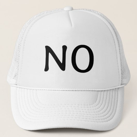 Casquette Déclaration Audacieuse 'Non' Minimaliste (Devant)