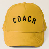 Casquette Déclaration de texte COACH personnalisable Jaune (Devant)
