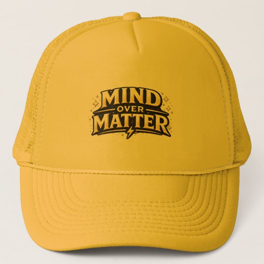 Casquette Déclaration Jaune Gras Mind Over Matter (Devant)