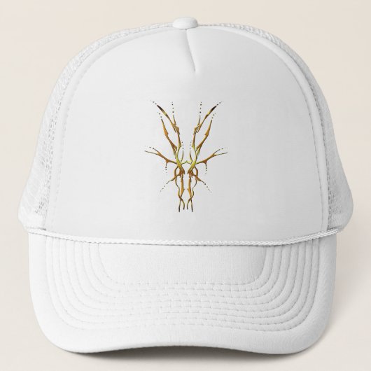 Casquette Deer Skull Tribal Design pour les chasseurs de cer (Devant)