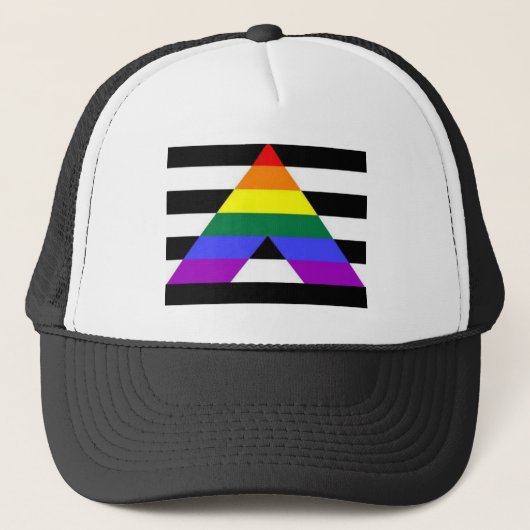 Casquette Défenseur droit du drapeau LGBT d'allié (Devant)