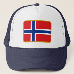 Casquette d'effet brodé par drapeau de la Norvège