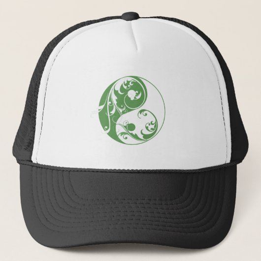 Casquette Défilement Yin & Yang (vert) (Devant)
