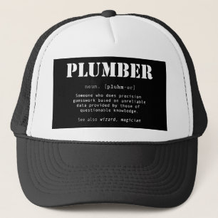 Casquette Définition amusante du dictionnaire du plombier