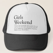 Casquette Définition d'un week-end de filles personnalisé (Devant)