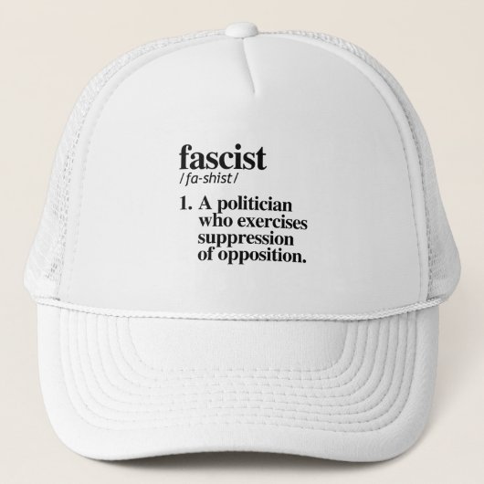 Casquette Définition fasciste (Devant)