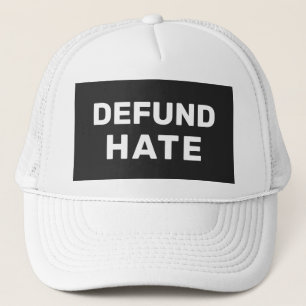 Casquette "Défundé la haine" noir jaune